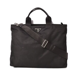 Prada VELA shoulder bag tote nylon black